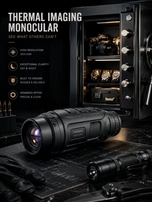 🌙 AI15 Thermal Imaging Monocular – 384×288 Resolution, 8000m Range, 10-Hour Battery