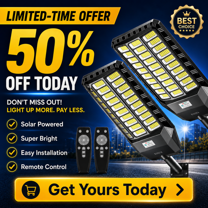⏰Last Day Promotion 50% OFF - Ultra Bright Solar Led Street Light System