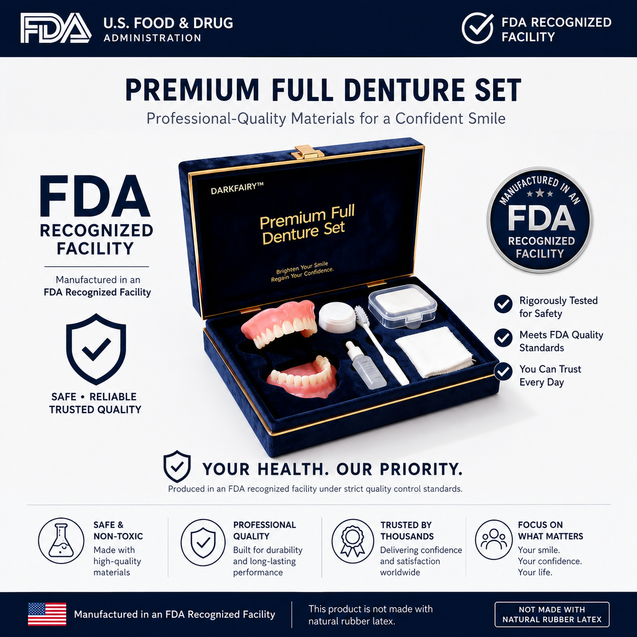 Custom-Fit Dentures - Designed for Comfort and a Natural-Looking Smile