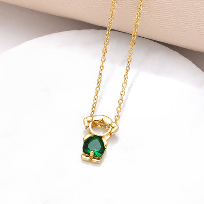 Birthstone Mom & KidsDetachable Necklace -Her Birthstone, YourHeart