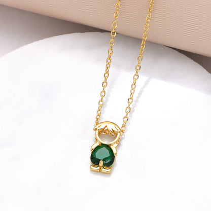 Birthstone Mom & KidsDetachable Necklace -Her Birthstone, YourHeart