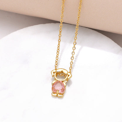 Birthstone Mom & KidsDetachable Necklace -Her Birthstone, YourHeart