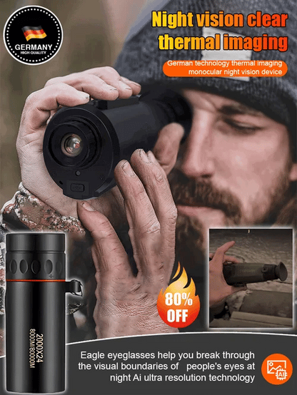 🌙 AI15 Thermal Imaging Monocular – 384×288 Resolution, 8000m Range, 10-Hour Battery